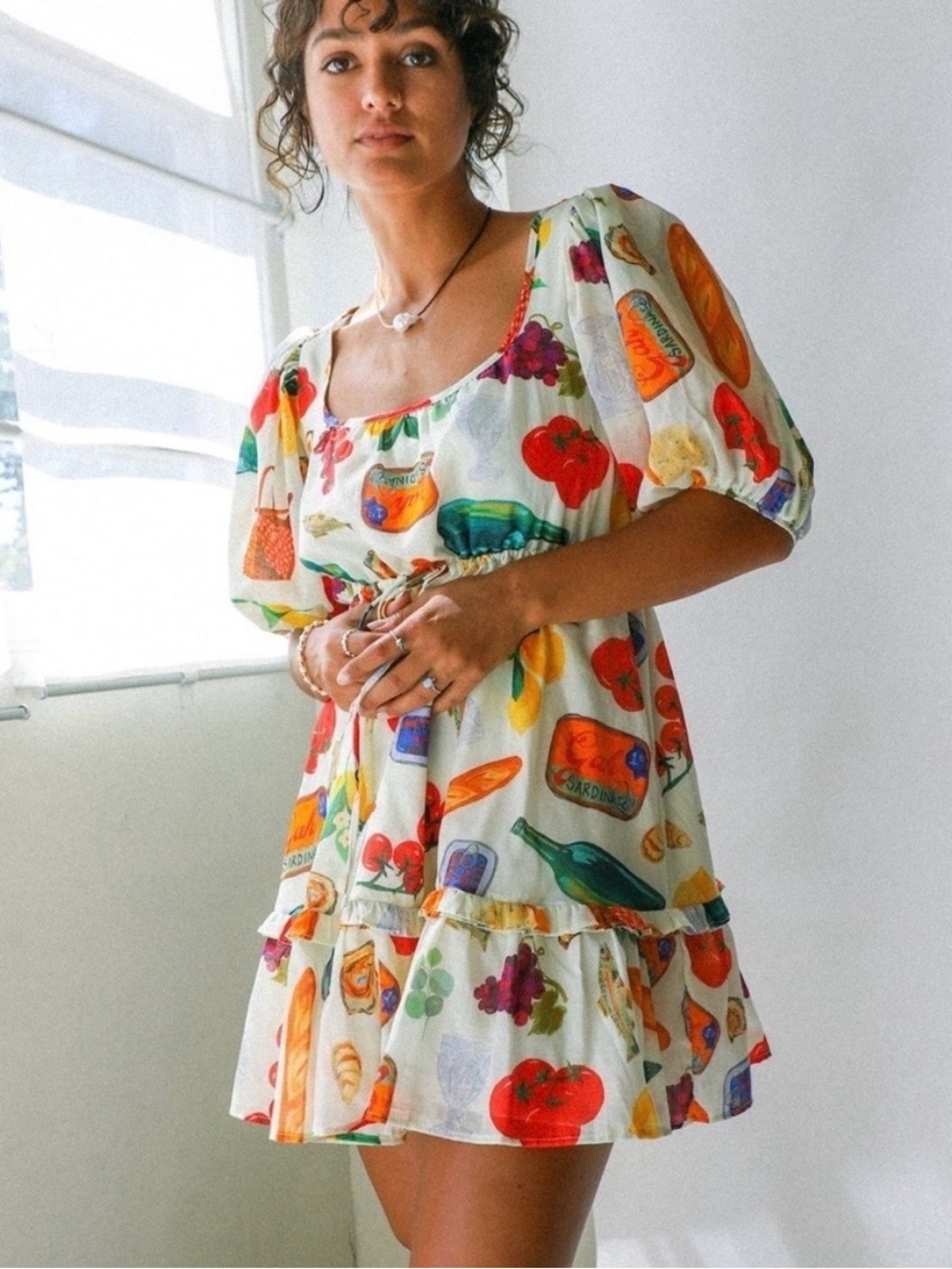 Lisa Says Gah Nuuly Italian Summer Leila Cotton Mini Dress Size L - Picture 5 of 11